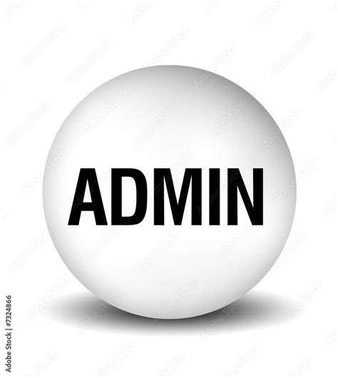 Admin Icon - white Stock Illustration | Adobe Stock