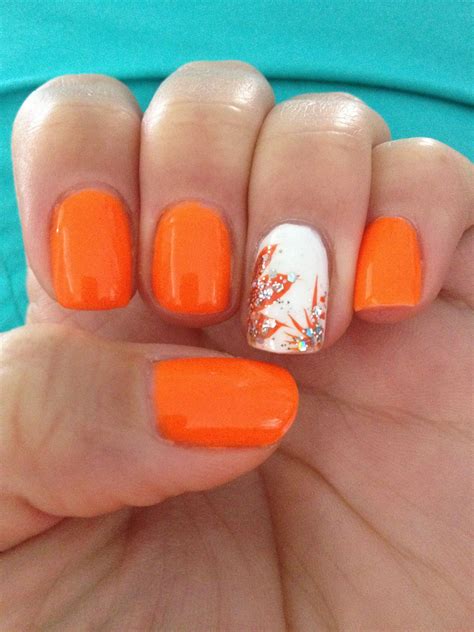 Summer nails 2014 | Orange nail art, Orange nails, Nail orange