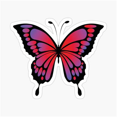 red cerulean butterfly by nouriina | Redbubble | Purple butterfly tattoo, Purple butterfly, Blue ...