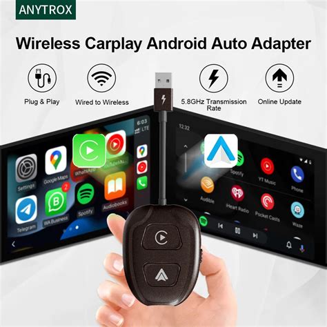 Wireless Android Auto & Apple CarPlay 2 in 1 Adapter, Wireless Adapter ...