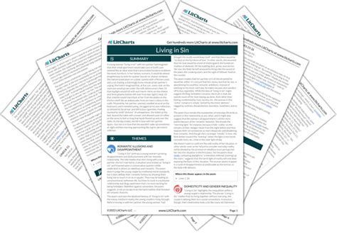 Living in Sin Poem Summary and Analysis | LitCharts