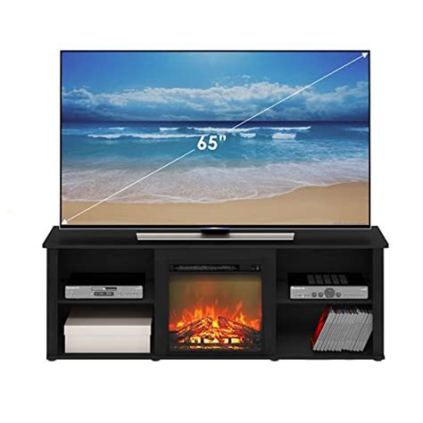 Furinno Classic 70 Inch TV Stand with Fireplace, Americano | Pricepulse