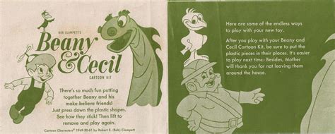 the sphinx: Beany & Cecil Cartoon Kit (Colorforms, 1962)