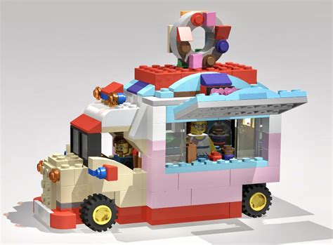 LEGO MOC 10698 Donut Food Truck by Moe Brickman | Rebrickable - Build with LEGO