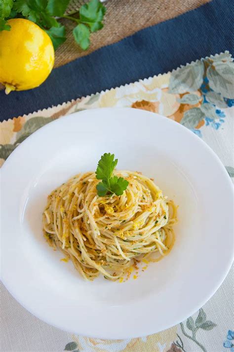 Lemon Capellini with Bottarga Sauce : Italian Recipe Book