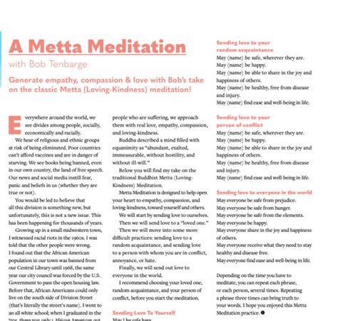 My Metta Meditation for the World - Meditation Magazine