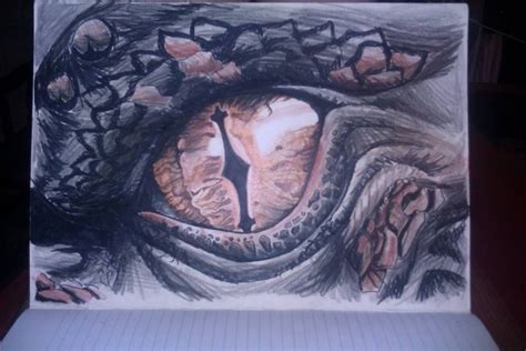 Drawing Smaug eye by Scotty | OurArtCorner