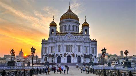 Kathedrale, Kirche, Moskau, Russland, Menschen, Abenddämmerung 1920x1080 Full HD ...