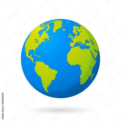 world illustration - planet earth vector graphic Stock Vector | Adobe Stock