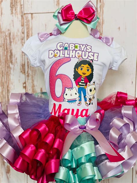 Gabby's Dollhouse theme Birthday Set This custom sewn set is the perfect outfit for your ...