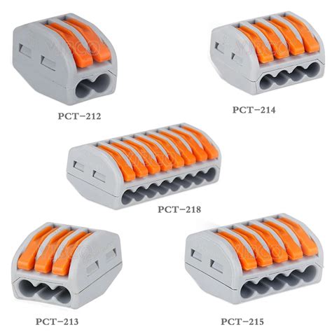 Wago connector 1 100pcs 2pin 3pin 4pin 5pin 8pin Connector Conductor Terminal Block Wago ...