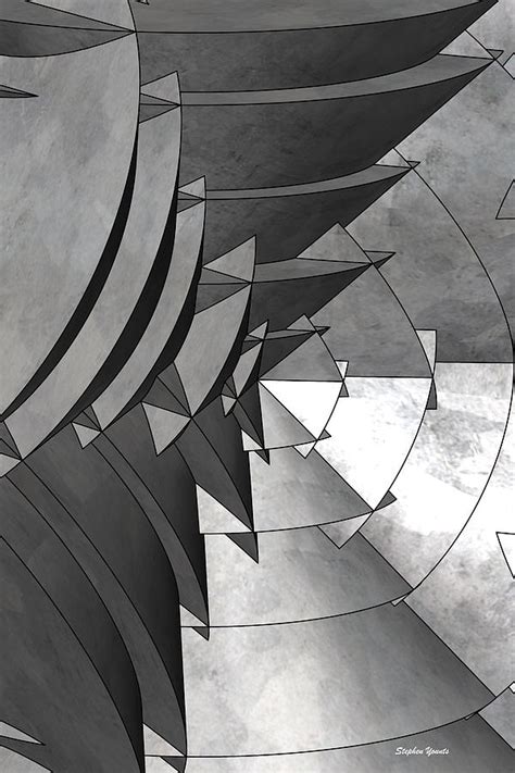 Radial Edges - Galvanized Digital Art by Stephen Younts