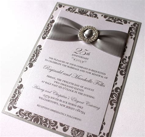 25 Wedding Anniversary Invitations