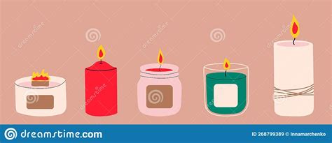 Various Candles. Different Shapes And Sizes. Cartoon Vector | CartoonDealer.com #268799389