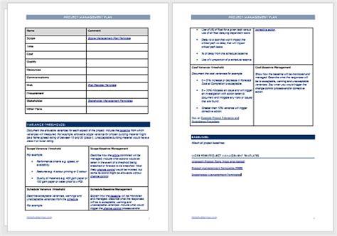 Project Management Plan Template Pmi Free - PRINTABLE TEMPLATES