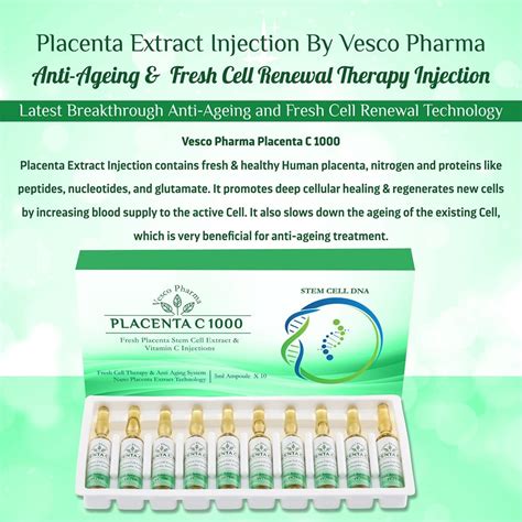 Buy Vesco Pharma Placenta C 1000 Placenta Extract Injection