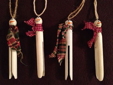 Primitive Wooden Snowman Clothespin Ornament | Etsy | Clothes pin ...