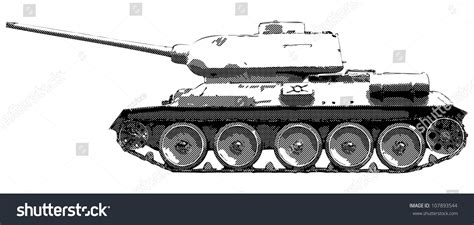 Stock ilustrace „Russian Tank T 34 World War“ 107893544 | Shutterstock