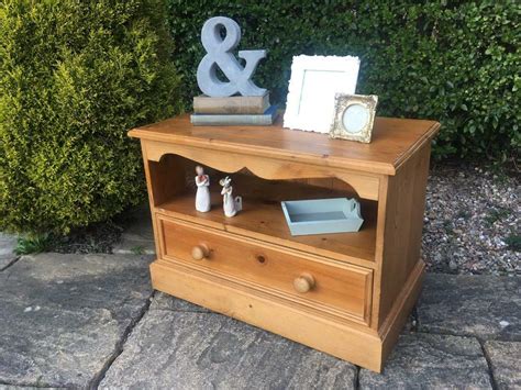 Vintage PINE Tv stand Drawers Shabby Chic Solid Wood Antique Style | in Batley, West Yorkshire ...