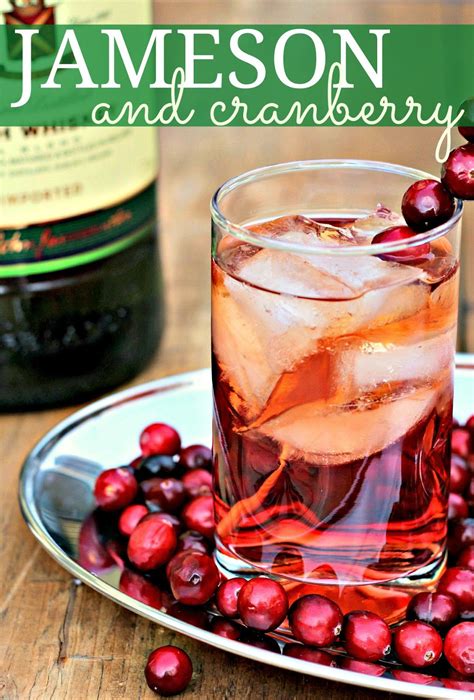 Jameson and Cranberry Cocktail | Cranberry cocktail, Cranberry, Jameson whiskey