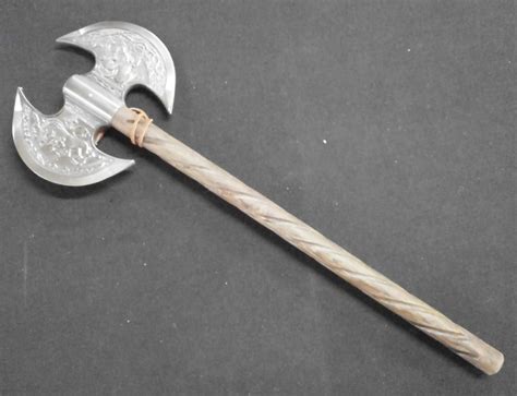 Medieval Executioners Double Sided Axe With Wood