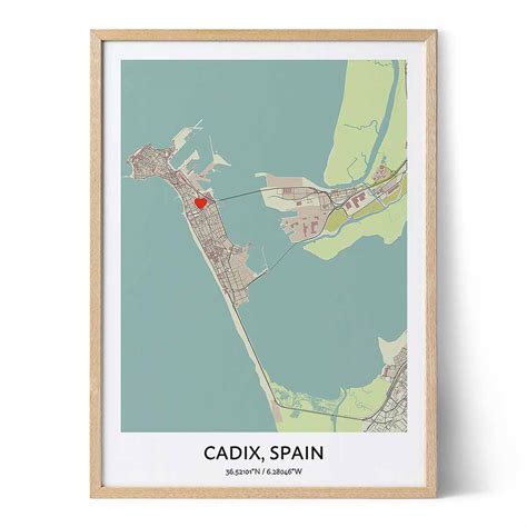 Cadix Map Poster - Your City Map Art - Positive Prints