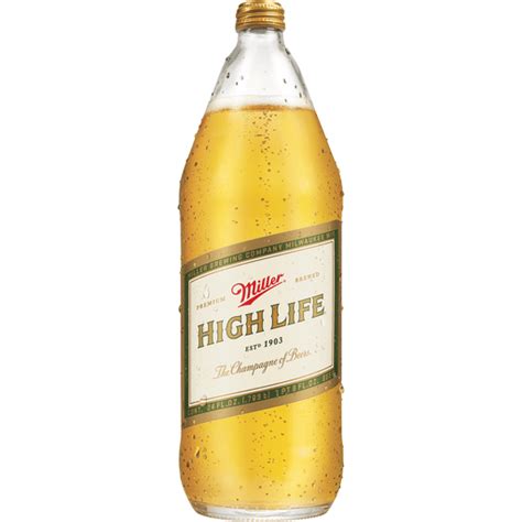 Miller High Life Beer, American Lager, 40 fl. oz. Bottle, 4.6% ABV ...