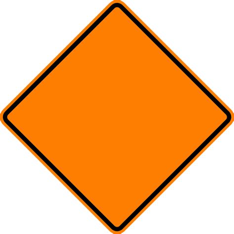 Gallery For > Blank Orange Construction Sign