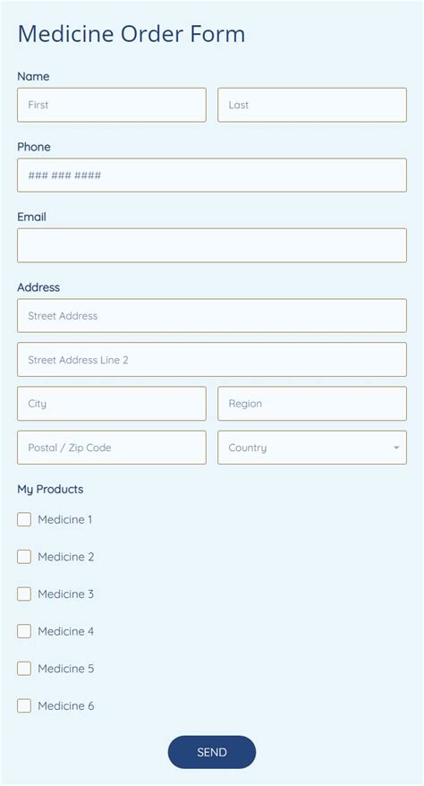 Free Medical Order Form Template | 123 Form Builder