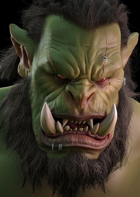 m Orc portrait | Warcraft art, Dungeons and dragons art, Dark fantasy art