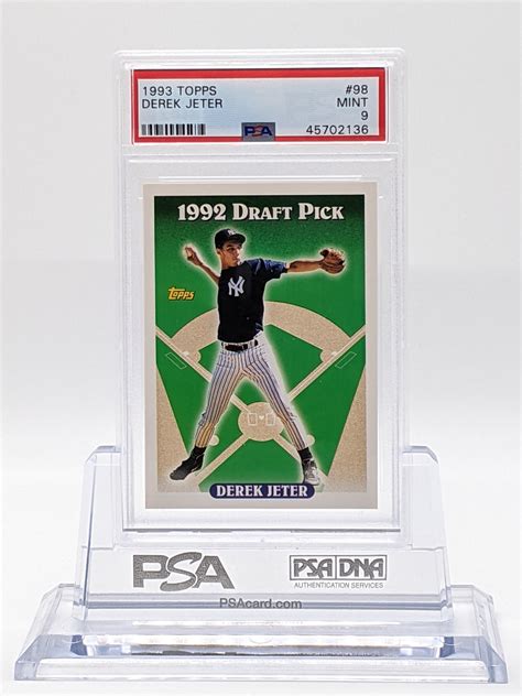 1992 Topps Draft Pick Derek Jeter Rookie Card PSA 9 - Hall Of Fame Relics - Collectible Trading ...