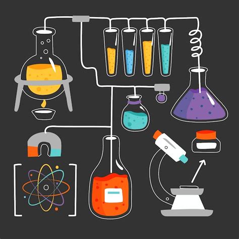 Free Vector | Hand drawn science lab