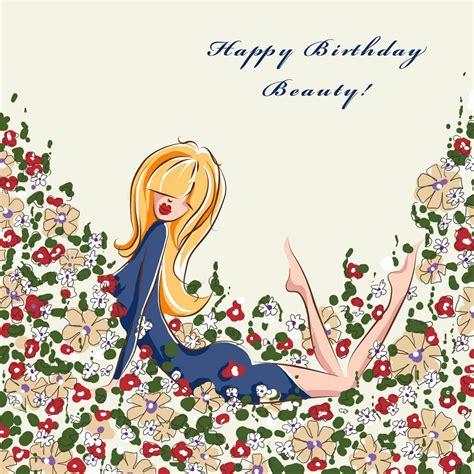 Birthday Card For Beautiful Lady | Elitegiftsonline