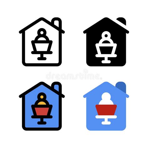 Work from Home Icon Logo and Illustration Stock Illustration ...