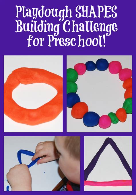 Simple Playdough Shapes Building Challenge for Preschoolers! • The Preschool Toolbox Blog