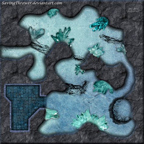 Clean crystal cave battlemap (roll20) by SavingThrower on DeviantArt