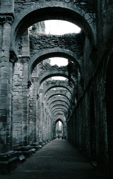 Medieval Fountains Abbey- Ruins of Interior