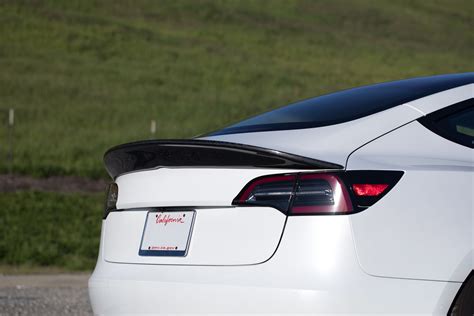 Carbon Fiber Rear Spoiler For Tesla Model 3 - Maier Electric Vehicles