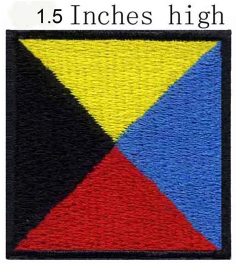 ICS Zulu Flag embroidery patch 1.5" high shipping/regular form/Vertex ...