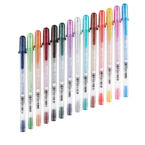 Set of 14 Sakura Metallic Gelly Roll Pens - QVC UK