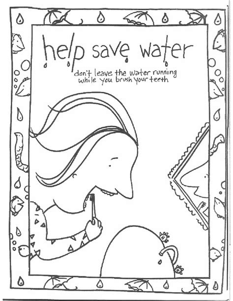 Water Conservation For Kids Coloring Pages - Coloring Home