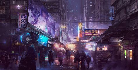 Cyberpunk Busy Street : r/wallpapers