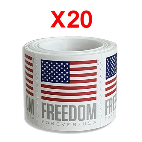 2023 U.S. Flag Stamps, 20 Rolls (2000 Pcs) - USPS Stamp Store