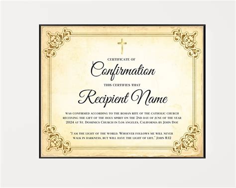 Certificate of Confirmation Template, Editable Confirmation Certificate ...