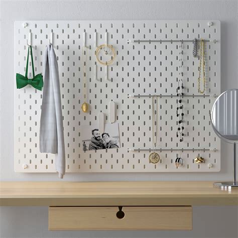 Ophangbord, combinatie SKADIS 76x56 cm wit - IKEA | Muur opslag, Ikea, Witte lambrisering