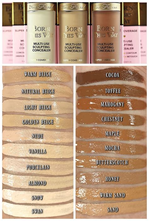 Too Faced Born this Way Concealer Swatches, Review + Comparisons | Born this way concealer ...