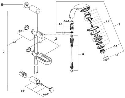 Order Replacement Parts for Grohe 28617 Relexa; Top 4 Handheld shower ...