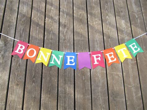 Bonne Fete Banner, Rainbow Birthday Banner, Party Supplies - Etsy