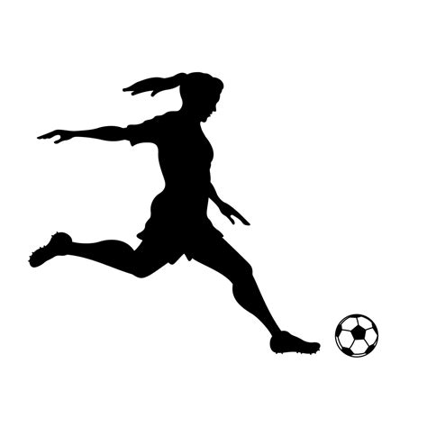 Große Mädchen Fußball-Spieler Kicking Silhouette Sport Wand - Etsy.de