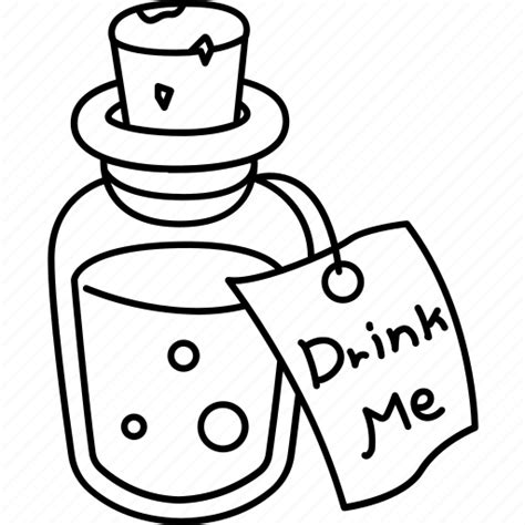 Drink Me Bottle Coloring Pages